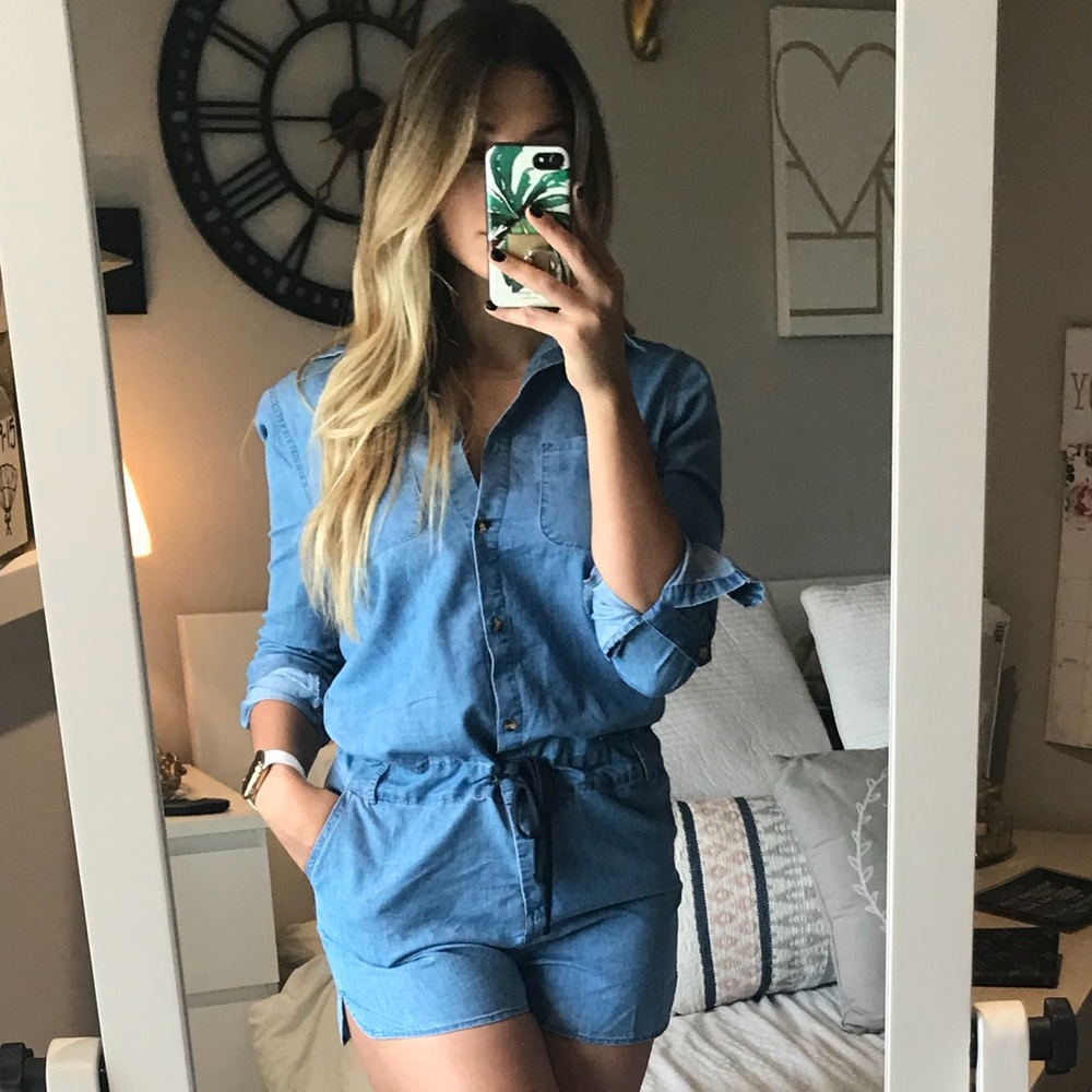 Denim Romper